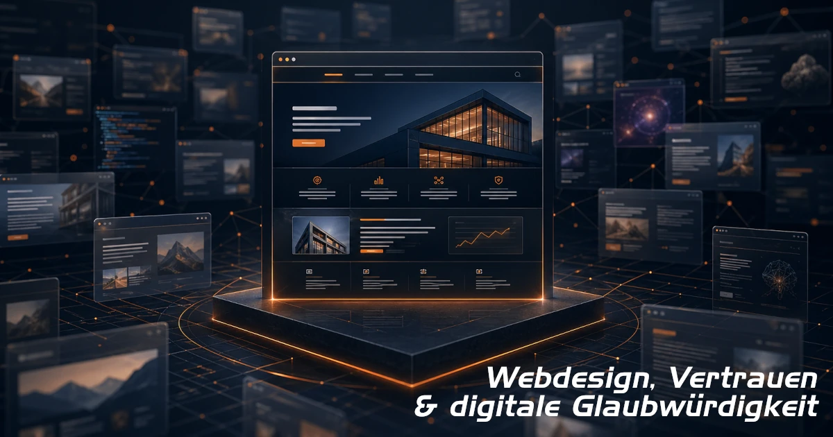 Vertrauenswürdige Unternehmenswebsite als klarer Orientierungspunkt in einem unübersichtlichen digitalen Umfeld